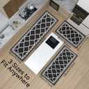 Kitchen Mats for Floor 3 Piece Set,Soft Comfort Kitchen Runner Rugs Non Skid Washable,Farmhouse Kitchen Mats for Floor Sets,Kitchen Area Rug Floor Mat for Bathroom Entryway Indoor Door