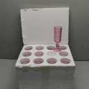 Rkyhwowby 12pcs 5oz Champagne Flute,Elegant Pink Crystal Glass Goblets Colored Drinking Wine Glasses Set, Multi-Color Champagne Glass Ideal For Weddings, Parties, Gifts (Set Of 12,Luxury, Durable)