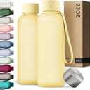 KIVY Slim Water Bottle 22oz [Lightweight & Shatterproof] Leak Proof Bottle for Women & Men - Clear plastic water bottle no straw - Dishwasher Safe Tritan Bottle BPA Free (Butter)