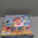 Collapsible Beach Toys for Kids Toddlers, 3 Foldable Buckets and Shovels Set, Sand Castle Building Kit, Ice Cream Travel Sand Toys for Sandbox & Mesh Bag, Beach Essentials for Boys Girls Age 3-10