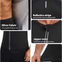 NINGMI Sauna Shirt for Men Hot Sweat Suit Zipper Short Sleeve T-Shirt Body Shaper Workout Sports Exercise Fitness Trainer Gym (XXL)