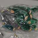 Kasyat 41 Pcs Christmas Village Set LED Lighted Christmas Village Accessories White Houses with Xmas Tree Deer Streetlight Figurines Crafts Town Scene