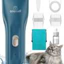 oneisall Pet Clipper for Cat Matted Hair, Pet Shaver for Cats Quiet Pet Clippers Waterproof Cordless Cat Clippers for Matted Long Hair with Storage Bag (Green) (Standard)