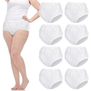 9 Pcs Waterproof Incontinence Underpants Plastic Pants Leak Proof Incontinence Underwear Adult Diaper Cover(S,Clear)