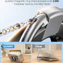 Magnetic Cell Phone Ring Holder Stand - 180 Rotating Finger Ring Kickstand, Premium Polished Metal Grip, Compatible with Magnetic Car Mounts. Ideal for iPhone 15/14-Must-Have Phone Accessory (Black)