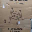 HillhutApex 2 Step Ladder, Lightweight Portable 2 Step Stool with Anti-Slip Wide Pedal, 330lbs Capacity Aluminum Ladder for Household,Office,Library(White)