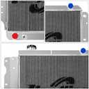 CC2101 All Aluminum Radiator Replacement for 87-06 Jeep Wrangler YJ/TJ 2.4L 2.5L L4 4.0L L6, 3-Row Race Radiator (All Aluminum)