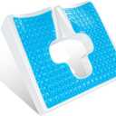 ACJRYO Bed Sore Cushions for Butt Bedsore Pressure Relief Pillow T Shaped Opening Triangular Slope Design Anti Bed Sore Cushion for Elderly, Bedridden, Disabled (Blue)