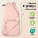 2-Pack Organic Baby Sleep Sacks, 100% Cotton - Soft & Breathable 0.5TOG Baby Wearable Blanket, Toddler Sleeping Sack 6-18 months, Easy to Wear Transitional Swaddles for Newborns (Butterflies, M)