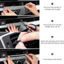 INSAUTO 10pcs Bling Car Accessories for Women, Auto Vent Outlet Trim, Rhinestone Bling Sedan Air Conditioner Decoration Strip(Black)