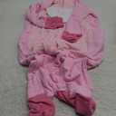 COSUSKET Snug Fit Unisex Adult Onesie Pajamas, Flannel Cosplay Animal One Piece Halloween Costume Sleepwear Homewear (Small, Pink)