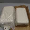 9x5 Enameled Cast Iron Loaf Pan with Lid - 2 in 1 Bread Pan for Baking Homemade Sourdough (Cream White)