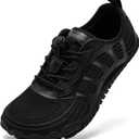 HOBIBEAR Women Mens Barefoot & Minimalist Shoe | Zero Drop Sole | Trail Runner (11 Wide Women/10 Wide Men, Black)