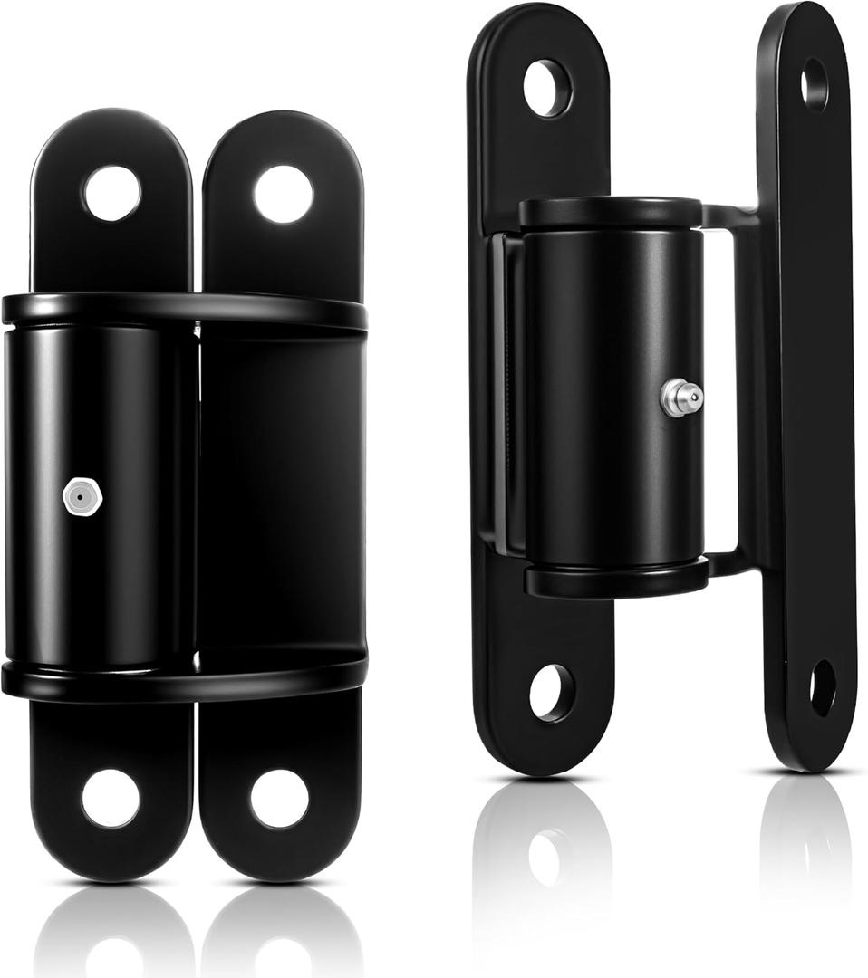 2 Pack 7" Heavy Duty Gate Hinges, 1100lbs Max Loads/180 Swing/Lubricable/Ball Bearing Design, Bolt or Weld On Carbon Steel Hinges for Driveway Gates, Fence & Barn Doors