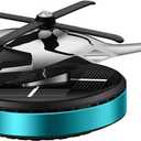 Car Air Fresheners,Al Alloy Solar Powered Rotating Incense Helicopter Diffuser, Home and Car Dcor Accessories (Blue)