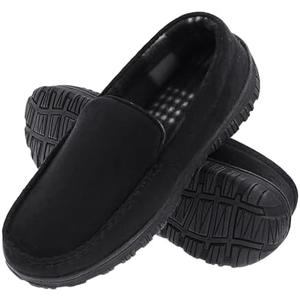Lulex Mens Slippers Moccasins for Men's Memory Foam House Slippers Indoor Outdoor House Shoes Size 13