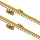 Picture Lights for Wall, 2PCS 24in Battery Operated Picture Light for Paintings CCT Dimmable Recharging Battery Wall Lamp with Remote Control for Living Room Gallery Dartboard Gold Color