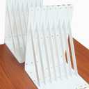 20 Pack L12 x H 8" White Heavy Duty Shelf Brackets with Screws Metal Shelf Brackets Shelf Support Angle Brackets for Shelves L Brackets Heavy Duty Floating Shelf