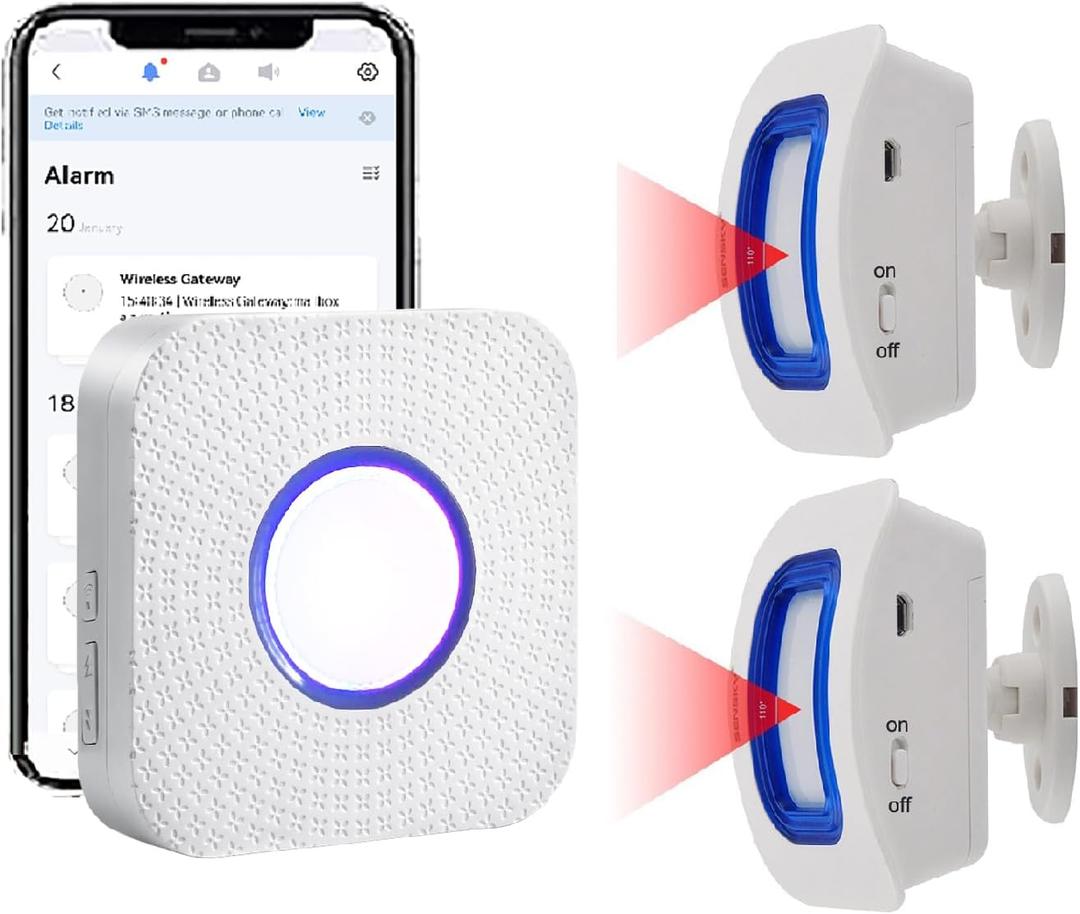 WiFi Smart Bed Sensor Alarm and Fall Prevention for Elderly/Adults/Seniors, Dementia,Wireless Caregiver Motion Sensor Alarm with App (only Supports 2.4GHz WiFi)