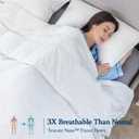 Globon Summer Down Comforter King Size, Extra Lightweight Blanket/Duvet Insert for Hot Sleepers, Noiseless & Extra Soft,106x90 inches,White