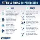 Conair Handheld Garment Steamer for Clothes, ExtremeSteam 1200W, Portable Handheld Design,White/Blue
