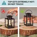 Nuptio Garden Lanterns for Candles 2 Pcs Vintage Style Hanging Small Lantern for Tealight Candle, Black Tea Light Holders for Indoor Outdoor Events Birthday Party Wedding