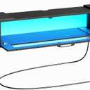 HOOBRO Floating TV Stand with LED Light Power Outlet for TVs up to 75, Wall Mounted TV Shelf, Modern Media Console Entertainment Center Under TV, for Living Room Bedroom, Black BK36UDDS01G1 (63 Inch)