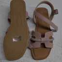 Madden Girl Jalycia Nude and Rhinestone Buckle Sandle Adjustable , Size 3