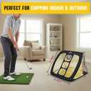 PodiuMax Chipping Net, Pop Up Golf Nets for Backyard Driving Real Golf Balls, Indoor & Outdoor Practice Net for Accuracy Short Game, 14" L x 25" W x 25" H