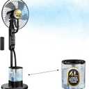 Misting Fan, 2026 Upgraded 4L Large Water Tank Mister Cooling Fan, 5 Speeds 3 Modes Misting Standing Fan, Floor Fan with Remote for Home, Bedroom, Patio, Outdoor Pcs
