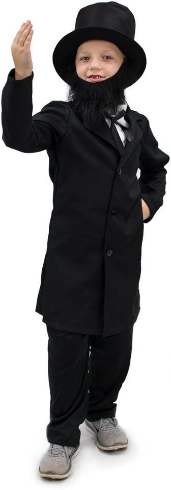 Honest Abe Lincoln Children's Costume - Patriotic President Dress Up for Kids  Size S (Beard Not Included)