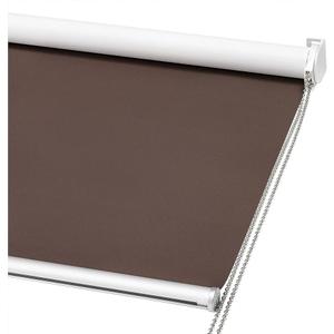 ChrisDowa Cordless 100% Blackout Roller Shade, with Striped Jacquard, Thermal Insulated, UV Protection Fabric, Total Blackout Blinds for Window, French Doors, Home and Office. Brown, 25" W x 72" H