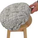 SINOSSO Modern Bar Stool Cushion Dia.13, Fashion Interweaving Design Anti-Skid Silicone Round Stool Seat Cushion Cover Padded (White, M,1)