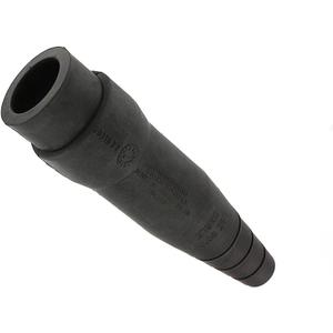 Leviton 18D25-E 18-Series Ball Nose, Male, Plug, Detachable, Crimped, Commercial Grade, Cam-Type Connector, Black
