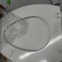 Mayfair Cassel Slow Close Toilet Seat, Easy Clean, Non Slip Premium Wood Seat, Easy Install, Made in USA, Round, White