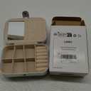 LAMU Travel Jewelry Box,Portable Jewelry Organizers and Stroage, Iridescent Rainbow Small Jewelry Case for Earrings Rings Necklaces,Travel Essentials for Women Girls Bridesmaid Gifts (Silver)