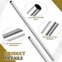 2 Pack 4 Feet Galvanized Steel Dock Pipe, 1.65" Od 1.42" Id, 0.118" Wall Thickness, Marine Piling for Boat Mooring, Pier Construction, Waterfront Deck Posts & Bollards Rust
