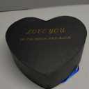 Preserved Roses Heart Shape Box Valentines Day Gifts for Her Mothers Day Forever Flowers (Blue, 27 Roses)