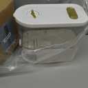 Sooyee 11Lbs Rice Dispenser, Large Grain Container Storage with Lid, Measuring Cylinder, Moisture Proof Household Cereal Dispenser Bucket for Kitchen Soybean Corn, Clear and White