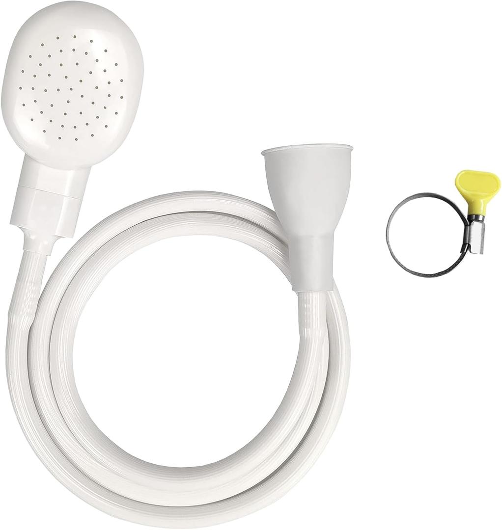 Soerreo Sink Spray Rubber Hose, Portable Rubber Hose Nozzle, Shampoo Sprayer, Easy to Use, Suitable for People or Pets (0.67-0.9 inches)