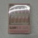 Glamnetic Press On Nails - MaDamn | French Tip Nails, UV Finish Short Pointed Almond Shape, Salon Quality Semi-Transparent Nails in 12 Sizes - 24 Nail Kit with Glue