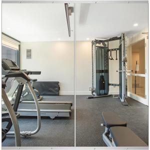 Delma Home Gym Mirror - 48''x24'' Frameless Wall Mirror (2PCS) for Yoga, Home Gym, Garage, Bedroom, Bathroom