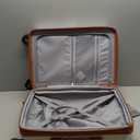 LUGGEX Carry On Luggage 22x14x9 Airline Approved, PC Expandable Hard Shell Suitcases with Spinner Wheels, 20 Inch, White Brown