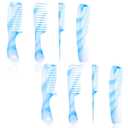 8-Pack Comb For Women,Large Tooth Comb,Blue Combs Wide Tooth,Big Combs for Fine Hair and Styling, Fine Toothes for Fines,Curly or Wet Hair, Home & Travel Use