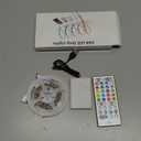 RUISHINE Battery Powered LED Strip Lights 13.2ft, LED Lights Battery Operated Color Changing Music Sync App Remote Control RGB USB Led for TV, Party, Room Decoration