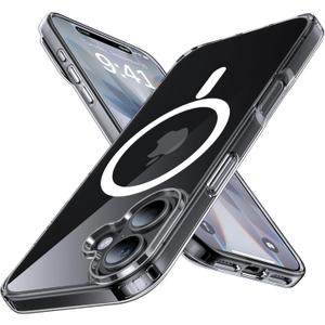 Magnetic Shockproof for iPhone 17 Case,[Compatible with Magsafe][Non-Slip][Military Grade Drop Protection] Protective Slim Anti-Yellowing Translucent Matte Phone Case for iPhone 17,Clear