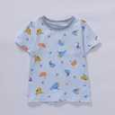 Little Boys Cotton Pajamas Sets Short Sleeve Top with Long John Snug Fit 2 Piece Sleepwear (Ships Blue)