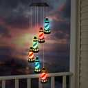 Solar Lighthouse Wind Chimes,YY Gardenia Hanging Lights Outdoor Garden Decoration,Lighthouse Gifts for Women,Yard,Outside,Porch,Patio