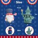 4th of July Patriotic Gnome Decorations, 2PCS Handmade Swedish Tomte Gnomes Plush Statue of Liberty Doll Table Ornaments for 250th Anniversary Independence Day Memorial Day Armed Forces Day