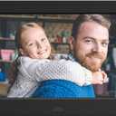 Digital Photo Frame with IPS Screen - 1280x800 Digital Picture Frame with 1080P Video, Music, Photo, Auto Rotate, Calendar, Time, Black (7 inch)